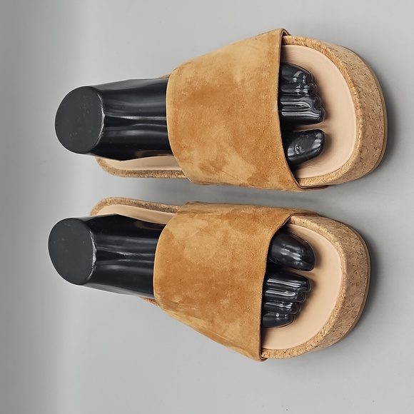 Veronica Beard Dresdyn Caramel Platform Slide Sandal Womens Sz 11 - Picture 2 of 10